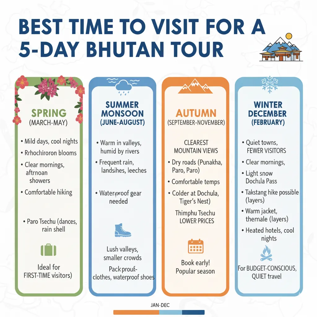 Best Time to Visit for a 5-Day Bhutan Tour