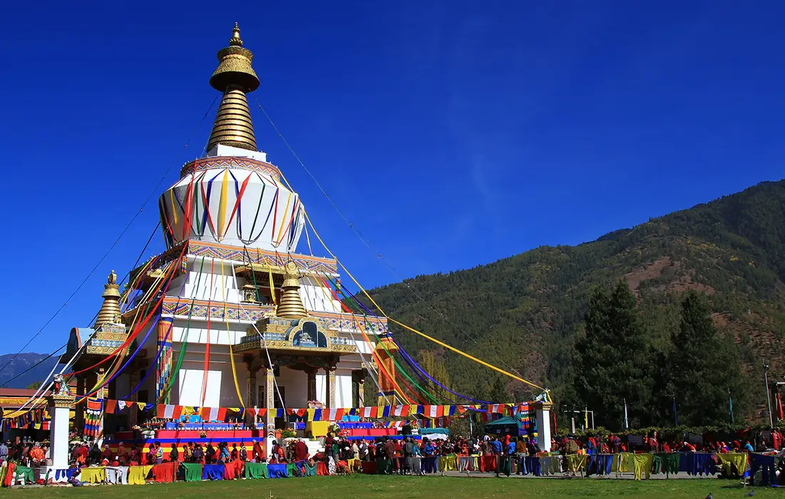 National Memorial Chorten in Thimphu ideal for Bhutan travel for senior travelers