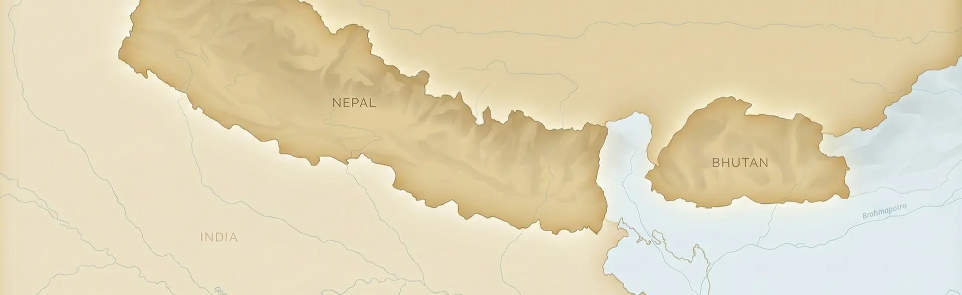 Nepal Bhutan Map