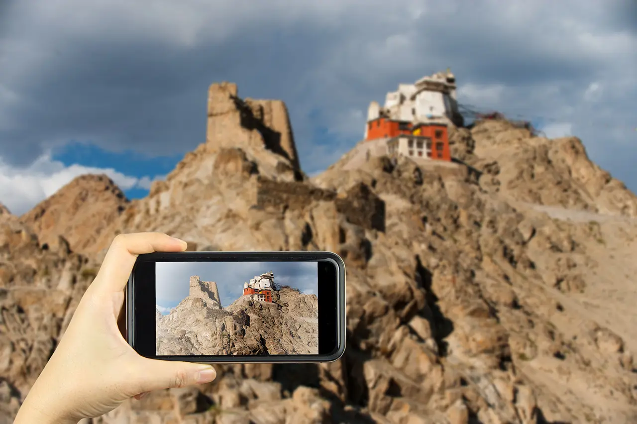 Photographing a Hilltop Monastery in Tibet