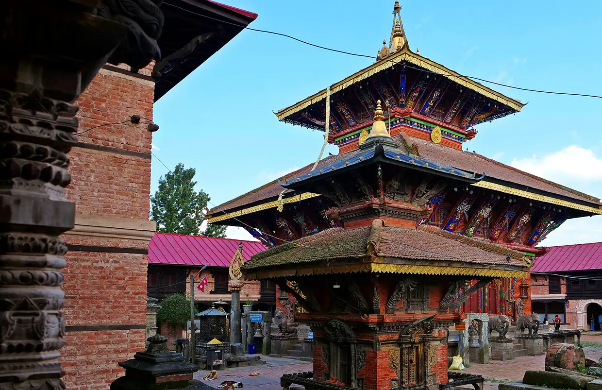The ancient Changu Narayan Temple features tiered roofs and intricate wood carvings. This UNESCO World Heritage site is a cultural gem highlighted in any Kathmandu Travel Guide.